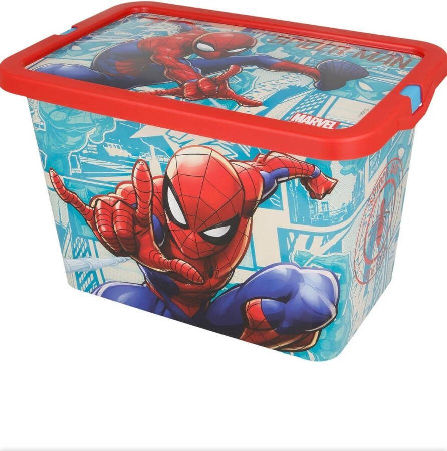 Opbergbox Spiderman 7 Liter. Opbergdoos. Opslagdoos. Opbergbak. Opslagbox. Bewaarbox. Bewaardoos. Opbergkist. Opslagcontainer. Opbergbakje. Organiser