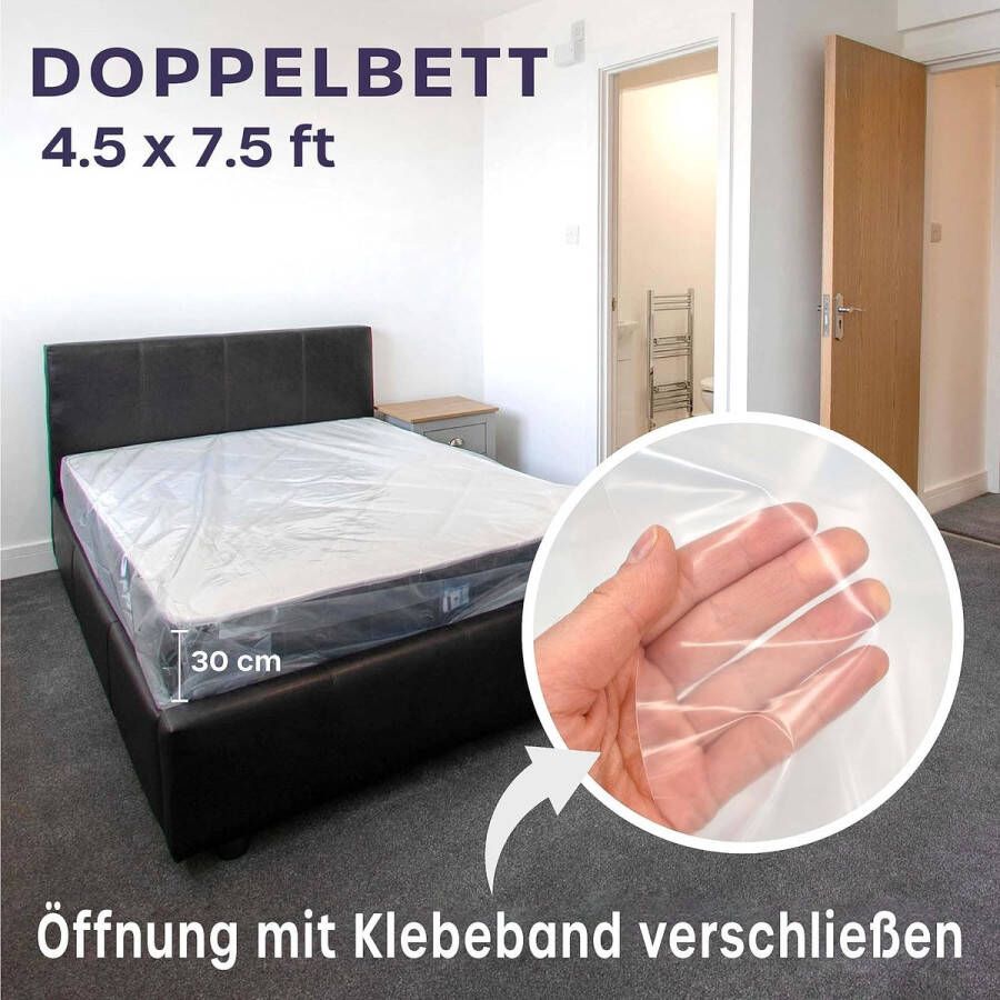 Opberghoes voor Matras Beschermhoes Matraszak Matrashoes Beschermzak voor Matras Matrasopslaghoes Tweepersoonsbed (230cm x 137cm)