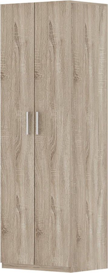 Opbergkast Graham Sonoma Breedte 60 cm Hoogte 180 cm Diepte 42 cm Met planken Met openslaande deuren