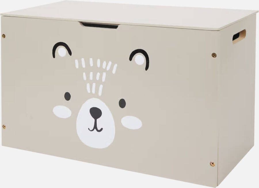 Opbergkist voor kinderen met Dierenpint beer 46 x 23 x 28 cm