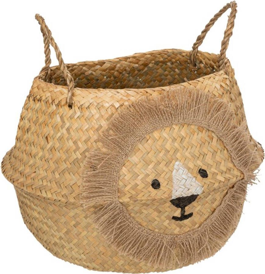 CASA DI ELTURO Opbergmand Leo Beige Riet Ø35 x H40cm