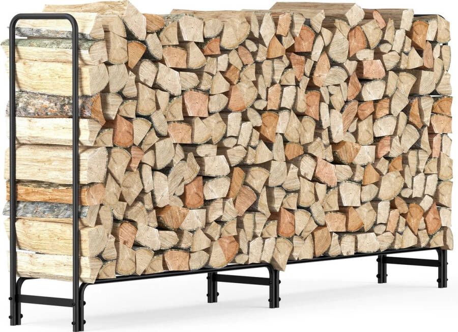 Opbergrek Houtrek Houtopslag Brandhoutrek Opslagrek Draagcapaciteit 295 kg 232 7x34 8x117 8cm IJzer Buiten