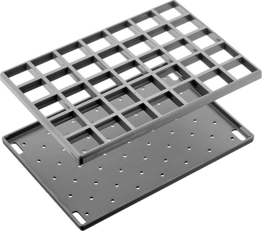 Opbergset voor multiset antraciet afdruipbak opbergrek 4 haken 60.006.00..0099 Opbergrek