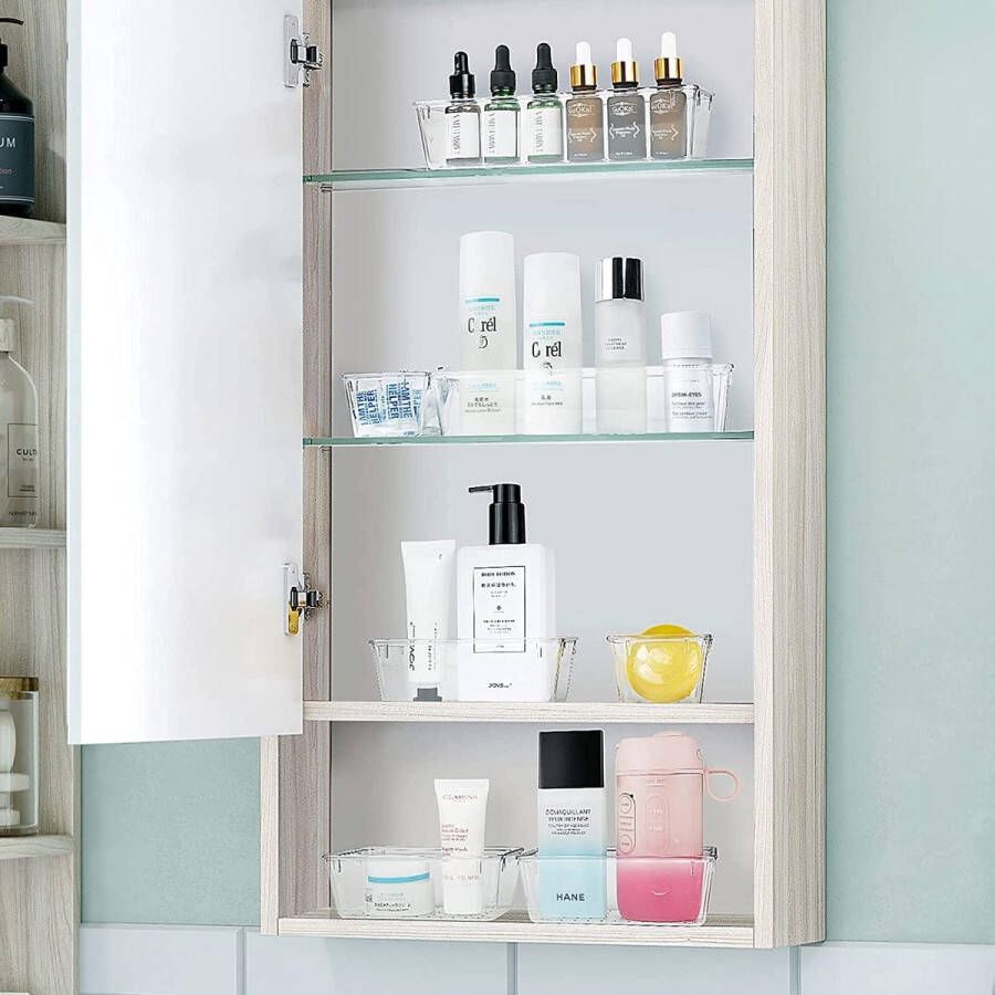 Opbergsysteem 25 stuks schuifladen make-up organizer transparant kunststof make-uptafel keuken badkamer kantoor