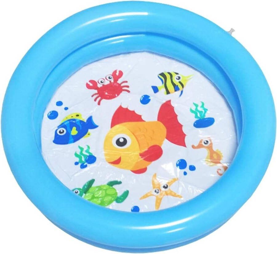 Opblaasbaar kinderbadje draagbare peuterbaden met veiligheidsbubbelbodem blauw rond zwembad zomer watergereedschap Kinderzwembad