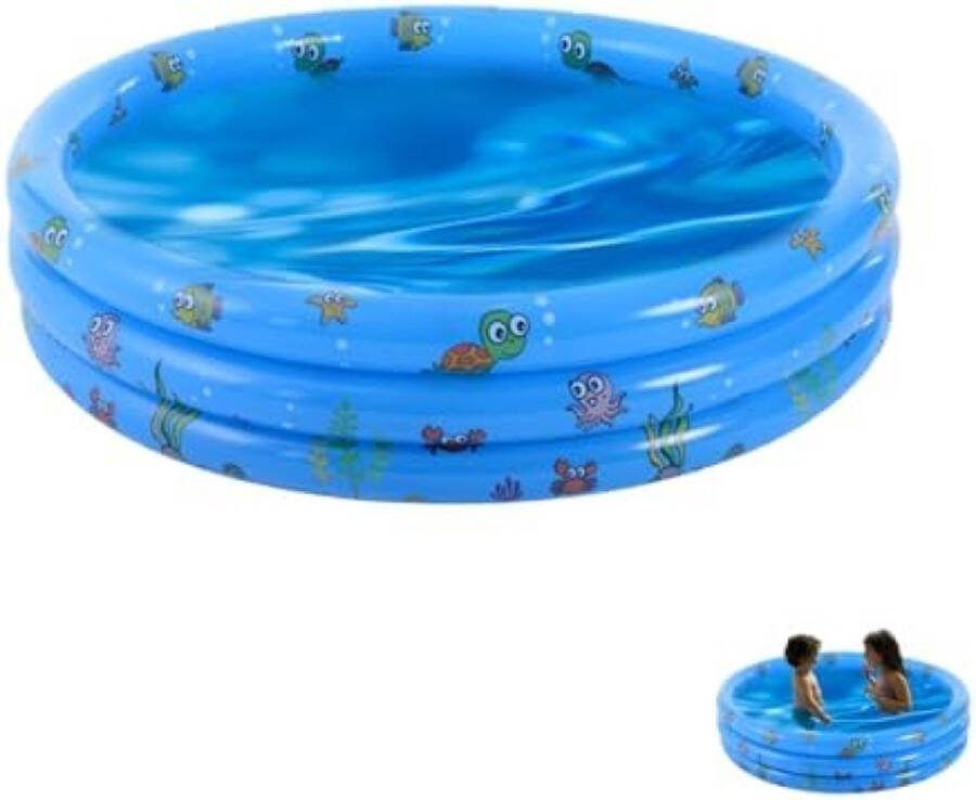 Opblaasbaar kinderzwembad babypool Ø 100 x 35 cm kinderen opstelzwembad