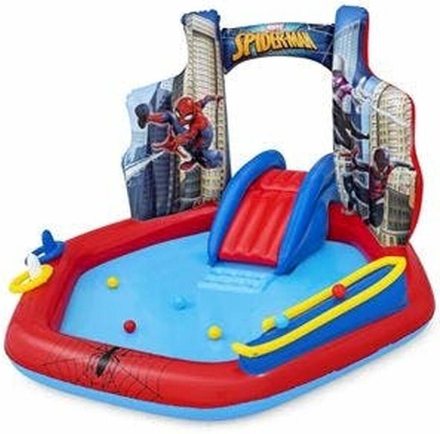 Bestway Spider-Man Opblaasbaar Speelcentrum 2 11 m x 2 06 m x 1 27 m