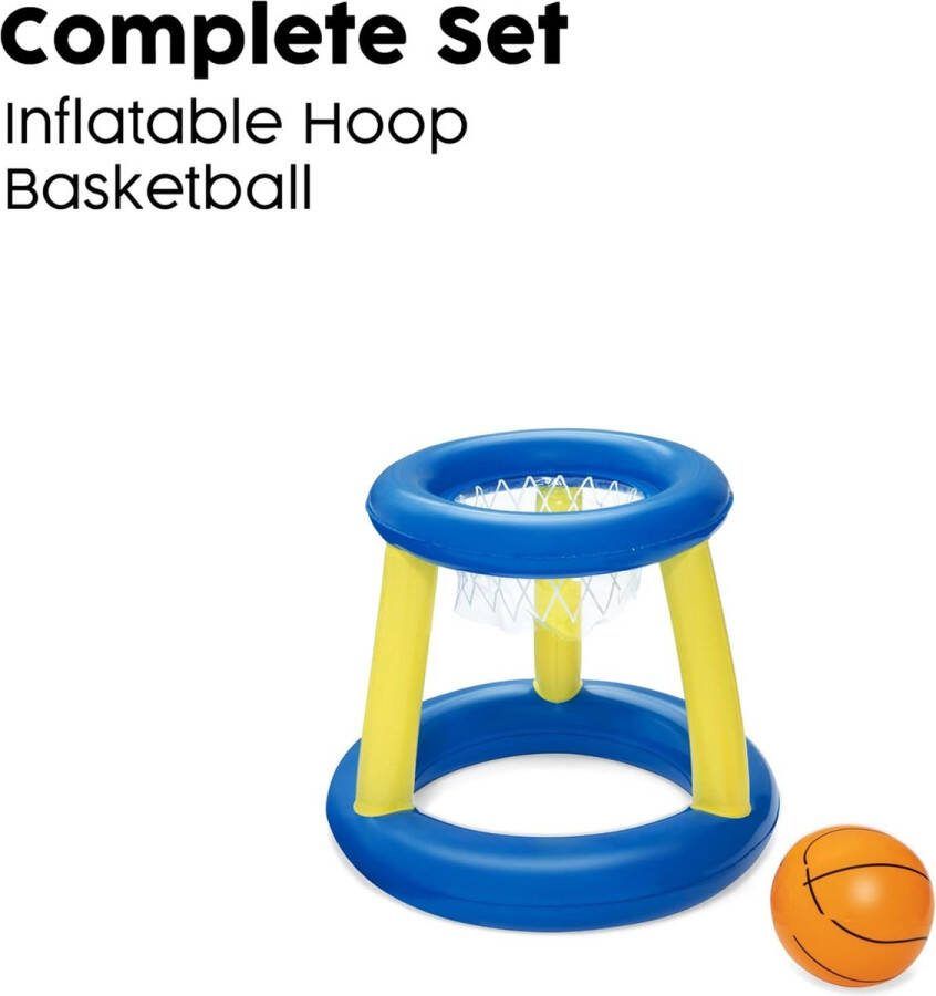 Opblaasbare Basketbal Zwemmen Set Drijvend Zwembadspel Oranje