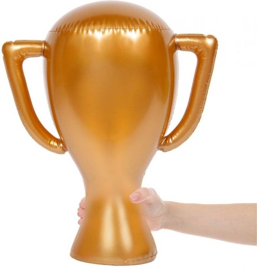 Opblaasbare Cup Goud 40cm Kampioen Champions Cup EK Voetbal Troffee Goud