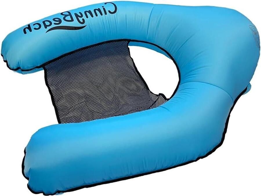 Opblaasbare matras voor volwassenen met clipsluiting lichtblauwantis.of.zeeenzwembad