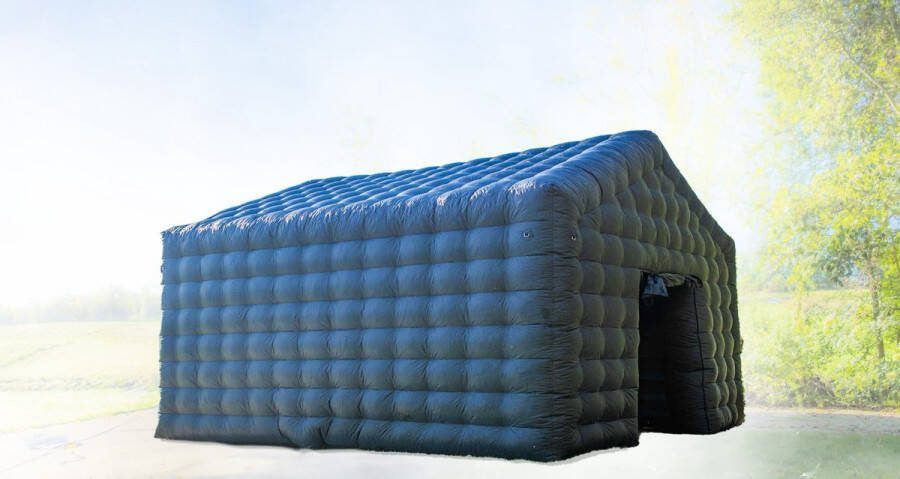 Opblaasbare Nachtclub Partytent 6 x 3.5 meter Incl blower Zwart