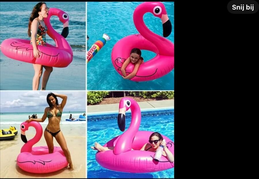 Opblaasfiguur Flamingo Ride-on (120 CM) Opblaasbaar Waterspeelgoed Opblaasdier Sterk & duurzaam PVC Zomer Strand & Zwembad voor Kinderen & Volwassenen