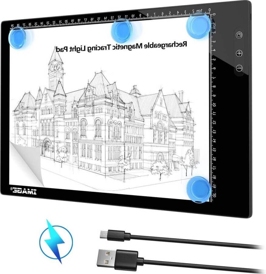 Oplaadbare A4 LED Tracing Light Pad Batterij Werkt Magnetische Lightbox Geheugenfunctie Tekenen Schetsen Animatie Tekendoos