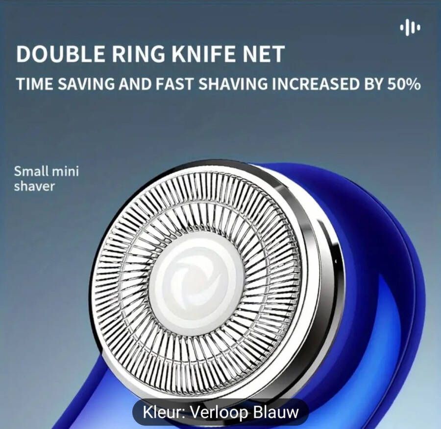 Oplaadbare draad loos elektrische scheerapparaat mini mannen en vrouwen dubbel ring mes net digitale display makkelijk te reinigen. Opladen via USB kabel mee geleverd. Met digitale display zodat u altijd ziet wanneer hij opgeladen moet worden