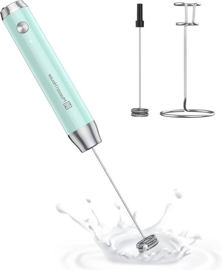 Oplaadbare Handheld Elektrische Melkopschuimer Foam Maker Waterdicht Rvs Garde voor Lattes Cappuccino