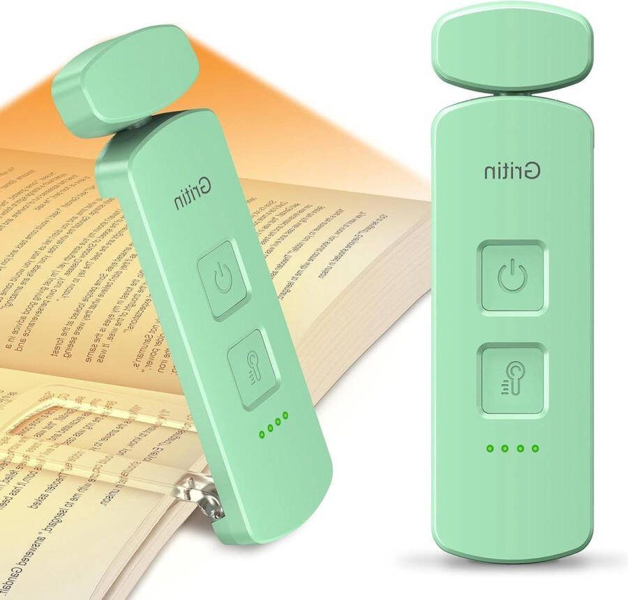 Oplaadbare Oogverzorgende Leeslamp Lamp met Clip op Boek 3 Modi (Gemengd-Wit-Amber) 3 Helderheidsniveaus Langdurig tot 80 uur Flexibel MiNi Boeklicht voor Boekenliefhebbers
