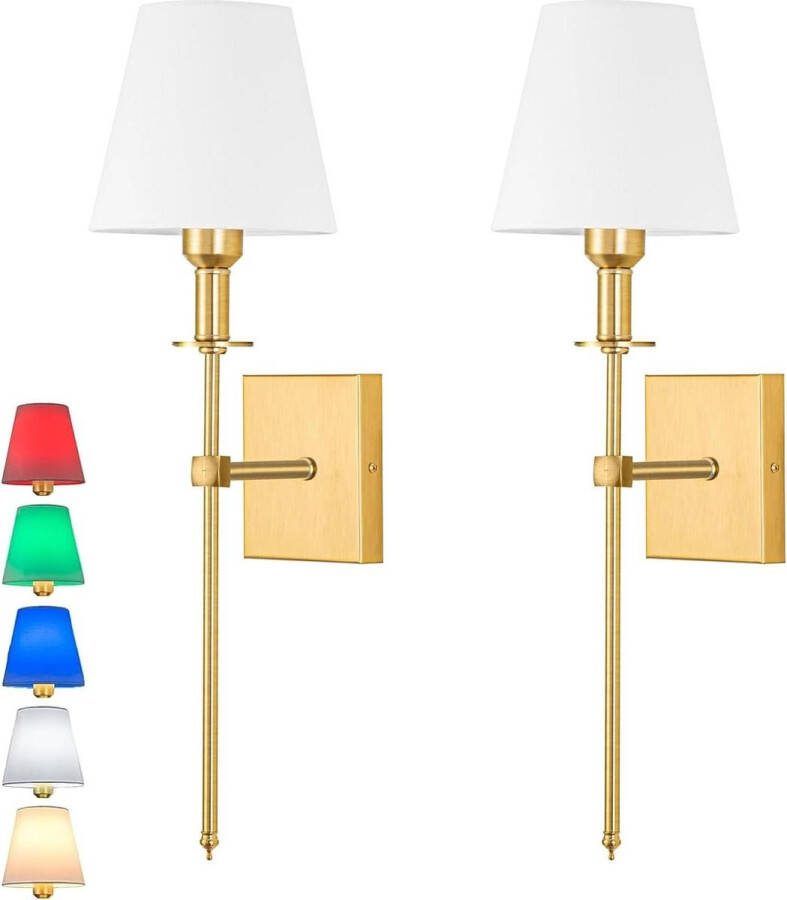 Oplaadbare Wandlamp Met Verstelbare Afstandsbediening Draadloos USB Wandverlichting voor Slaapkamer en Gang