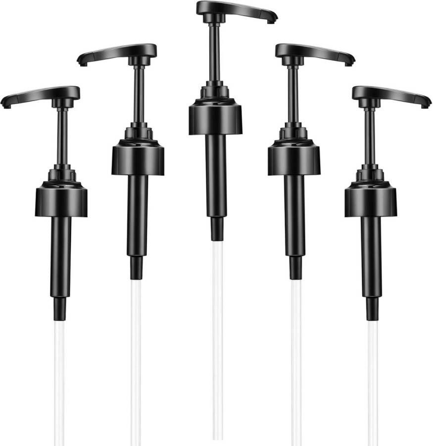 Opschroefbare pompkop voor flessen 5 Stuks Zeepdispenserkop set 28 mm Mondstuk voor vloeistof Vervangende zeepdispenser schroefdraad fles zeepdispense