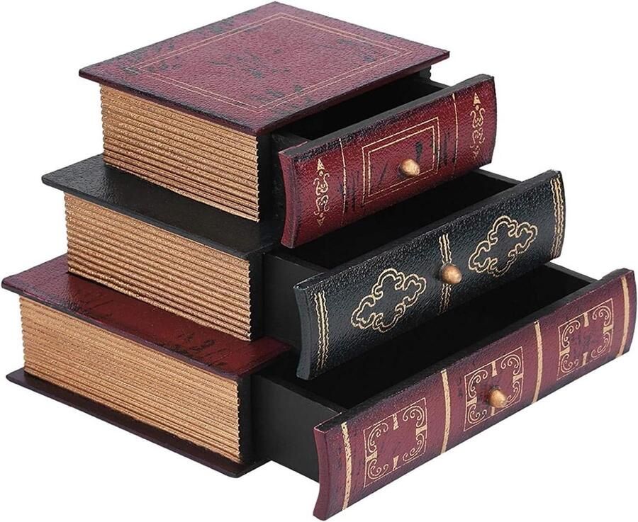 Opslag Boekenkast Vintage Home Decoratie Boekensteunen Set Geheime Opbergdoos