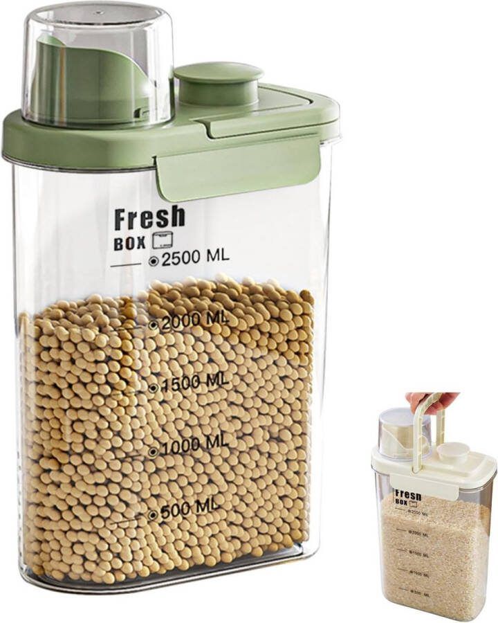 Opslag voor hondenvoer 100% dubbel verzegeld vochtbestendig insectenbestendig droogvoer opslag 2800 ml BPA-vrije voederbox voor honden met handvat geschikt voor diervoer en muesli