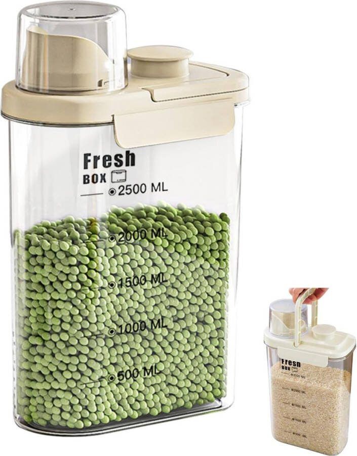 Opslag voor hondenvoer 100% dubbel verzegeld vochtbestendig insectenbestendig droogvoer opslag 2800 ml BPA-vrije voederbox voor honden met handvat geschikt voor diervoer en muesli