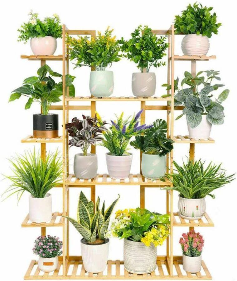 OptiGoodz Bamboe Plantenrek Plantenrekken Binnen Display