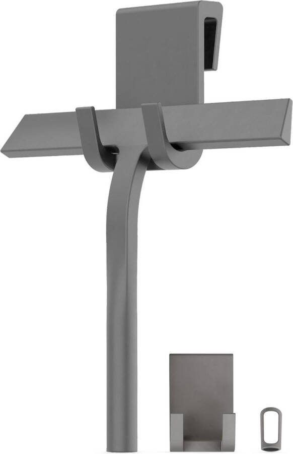 Opvangbak vloeistoffen Douchewisser-grijs 23 cm wisserbreedte-houder zonder boren raamwisser-rvs Opvangbak vloeistoffen