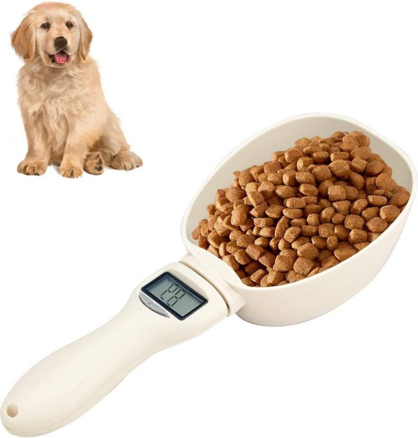 Opvangbak vloeistoffen Maatschepschaal digitale keukenmaatlepel voor honden-kat Nauwkeurige hondenvoer maatschep Vloeistof-droog max 800 g Opvangbak vloeistoffen
