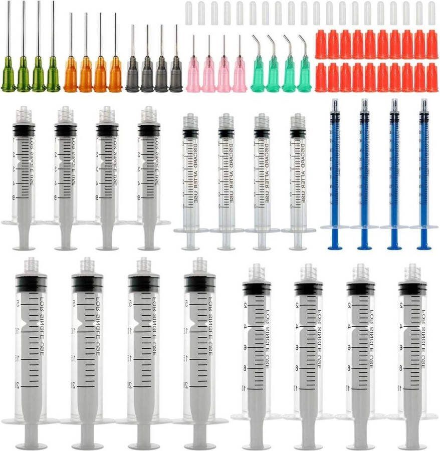 Opvangbak vloeistoffen spuitkit met stompe naald 1 ml 3 ml 5 ml 10 ml 20 ml 14 g 15 g 16 g 18 g 20 g spuitdop ambachtelijke lijm Opvangbak vloeistoffen