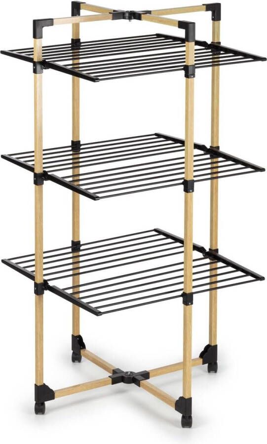 Opvouwbaar wasrek met meerdere niveaus staand droogrek 69 x 136 x 69 cm tot 20 kg wasgoed ideaal voor kleine woningen wasrek