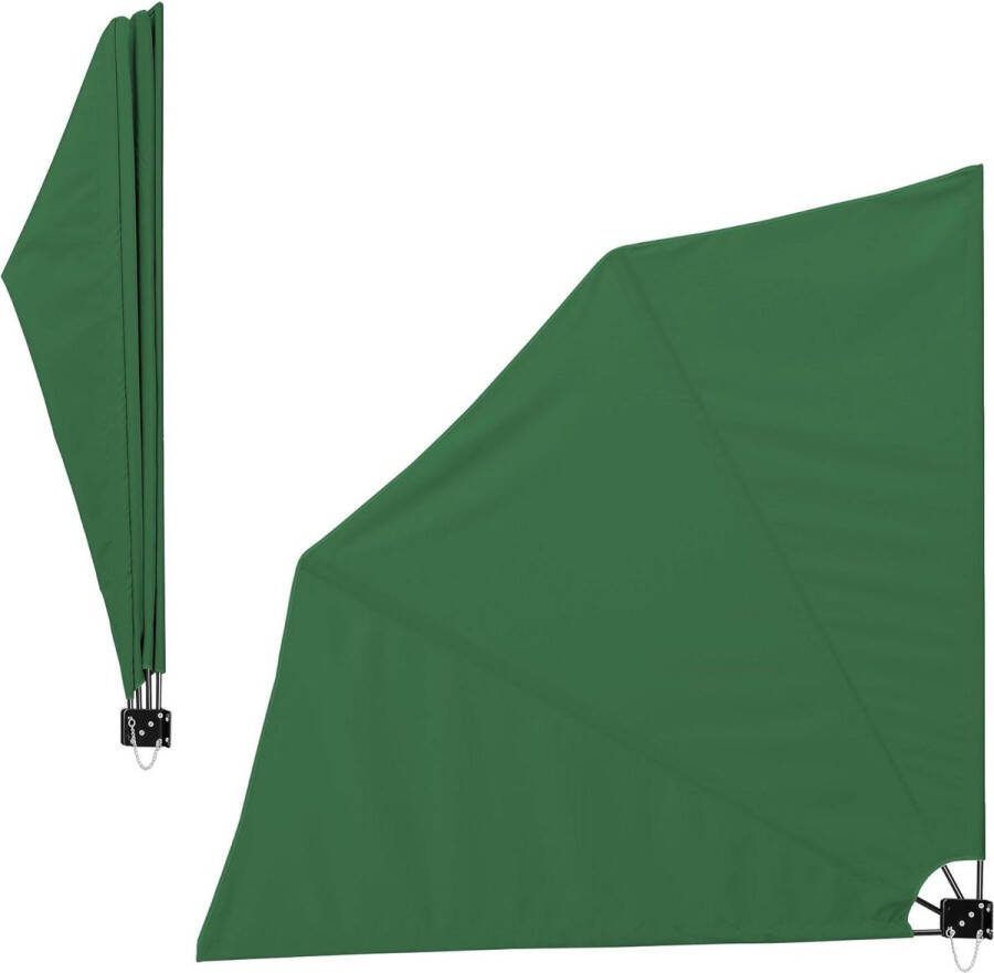 Opvouwbaar windscherm balkonscherm 160x160 cm groen met privacy windscherm oprolbaar