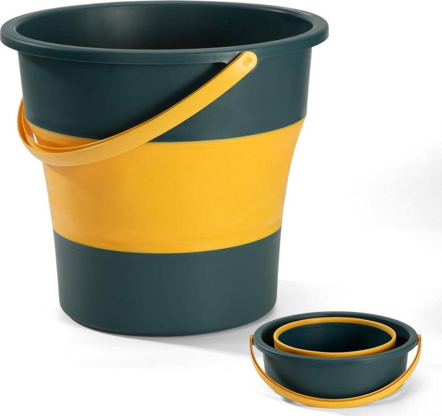 Opvouwbare 10L draagbare schoonmaakemmer spoelbak camping ruimtebesparende viswateremmer met handvat voor het schoonmaken camping keuken blauw