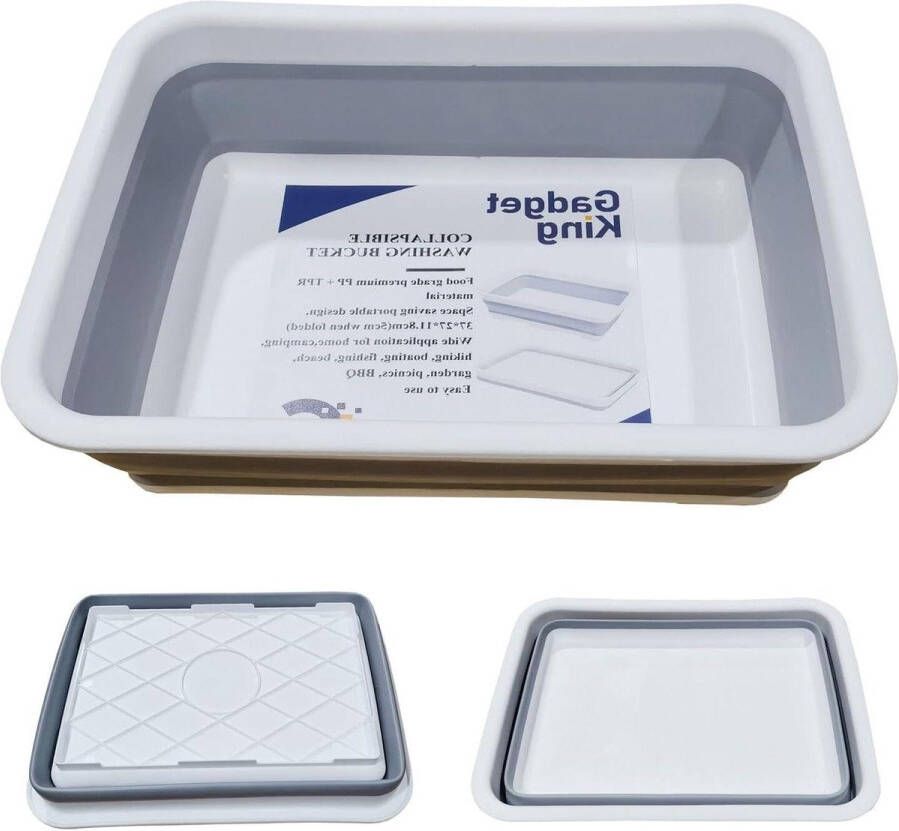 Opvouwbare afwasteil Draagbare 10L Water Wastafel Camping Caravan Gerechten Voor Sink Campervan Boot Compacte Vegtable Schotel Gerechten Opslag Telescopische Draagbare Reizen Ruimtebesparende Keuken Opvouwbare afwasteil