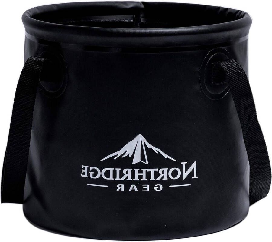 Opvouwbare afwasteil trendy design Camping vissen partytuin Te gebruiken als opvouwbare waskom waterkan Zwart 15L Opvouwbare afwasteil