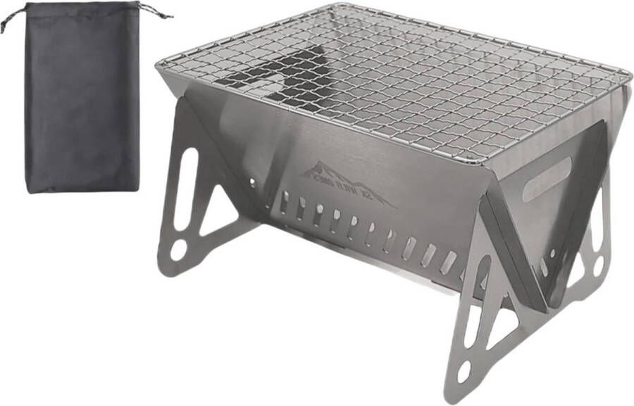 Opvouwbare barbecue campinggrill met draagtas roestvrij staal draagbare BBQ grill inklapbaar outdoor campinggrill houtskool Barbecue