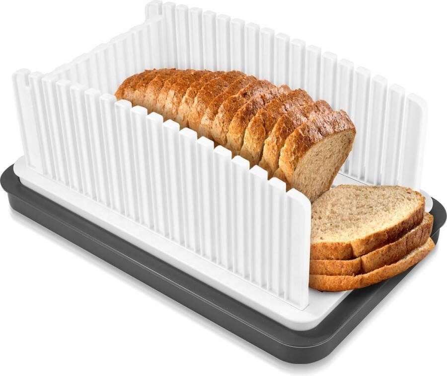 Opvouwbare Broodsnijgeleider met Lade Verstelbare Breedte Voor Zelfgebakken Brood Zuurdesemrondjes Stokbroodsandwich Broodsnijmachine Bread Slicer