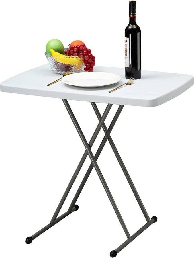 Opvouwbare Campingtafel 2.5FT 76cm HollyHOME Inklapbare Picknicktafel met Verstelbare Hoogte voor Tuin BBQ Catering Party Keuken Outdoor Indoor Garden table