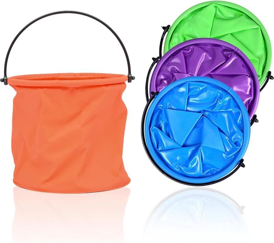 Opvouwbare emmer 4 stuks multifunctionele kleine emmer 2 liter kleine hengelemmer wateremmer draagbare opvouwbare emmer voor strand feest en camping