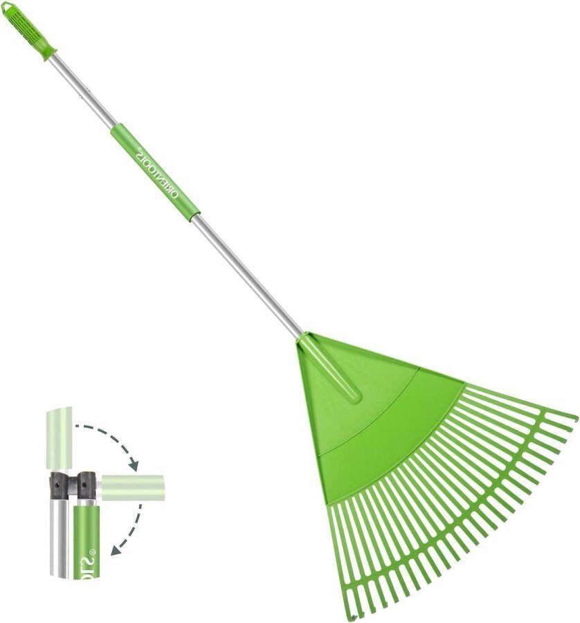Opvouwbare handgreep hark 26Tines LICHT GROEN Leak Rake