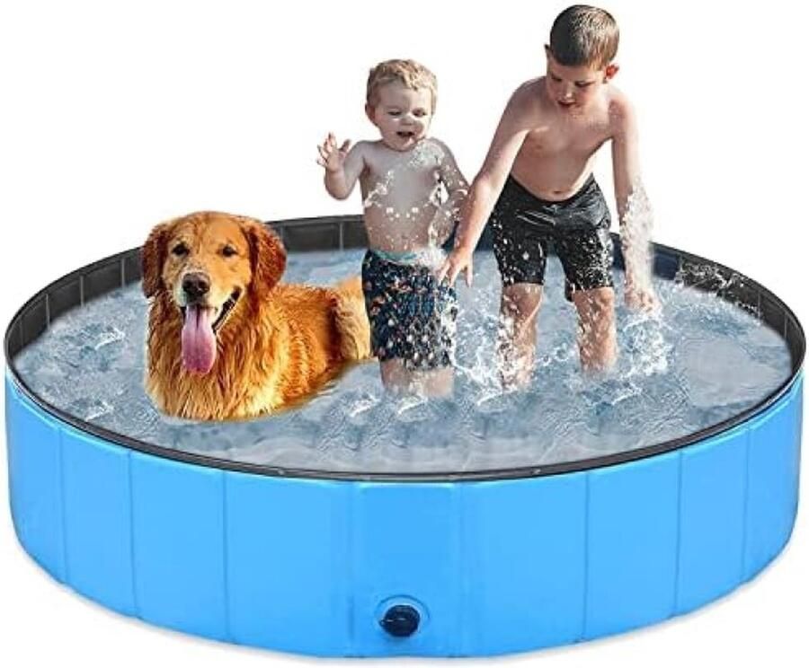 Opvouwbare Hondenzwembad Badkuip PVC Antislip Stevig Kinderen Huisdier Badkuip voor Tuin Patio Badkamer