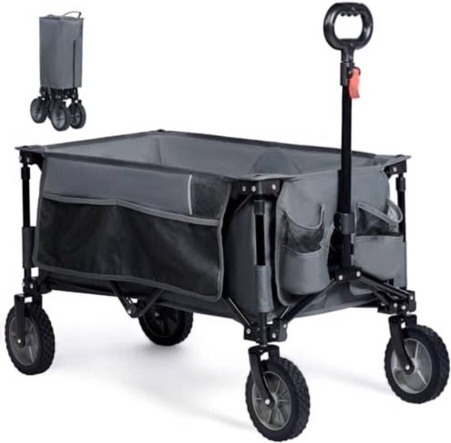 Opvouwbare kar Inklapbare kar Inklapbare bolderkar Opvouwbare bolderkar 89 x 48 x 94 cm 9 5 kg Grijs Normale wielen