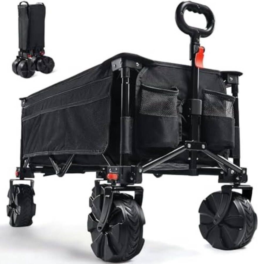 Opvouwbare kar Inklapbare kar Inklapbare bolderkar Opvouwbare bolderkar 89 x 50 x 94 cm 10 8 kg Zwart