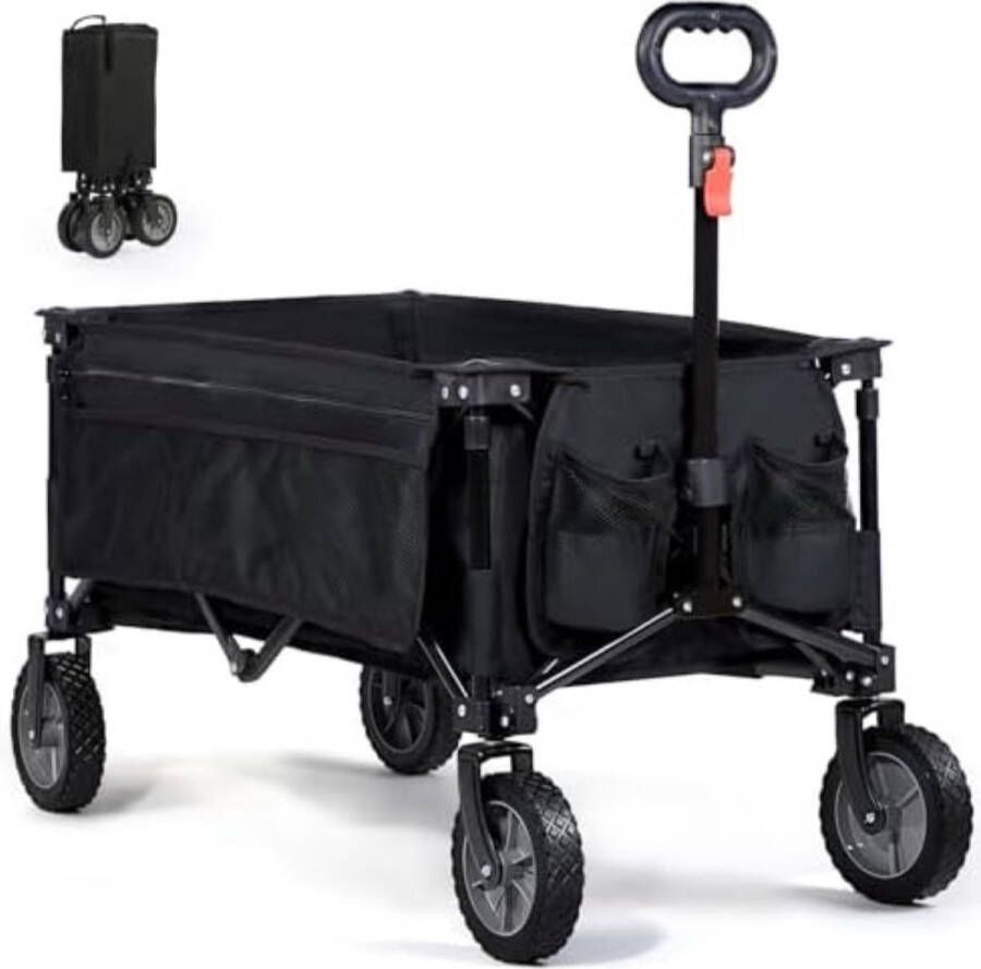 Opvouwbare kar Inklapbare kar Inklapbare bolderkar Opvouwbare bolderkar ‎90 1 x 46 7 x 30 cm 9 5 kg Nieuw zwart L-Räder