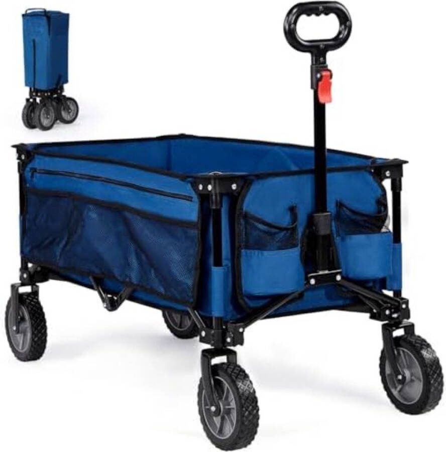 Opvouwbare kar Inklapbare kar Inklapbare bolderkar Opvouwbare bolderkar ‎90 x 47 x 30 5 cm 9 6 kg Blauw Normaal wiel