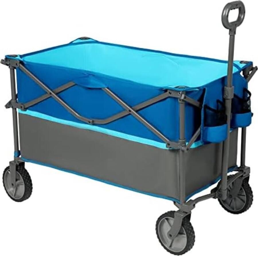 Opvouwbare kar Inklapbare kar Inklapbare bolderkar Opvouwbare bolderkar 95 x 53 x 70 cm 10 5 kg Blauw Grijs