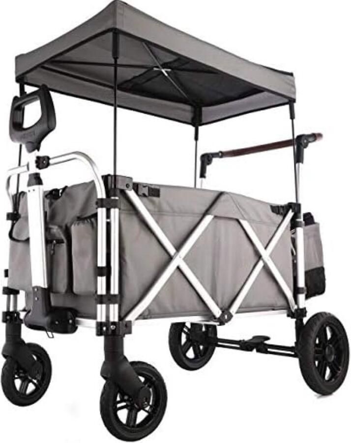 Opvouwbare kar Inklapbare kar Inklapbare bolderkar Opvouwbare bolderkar luchtbanden Opvouwbare bolderkar 78 x 58 x 37 cm 15 kg Grijs