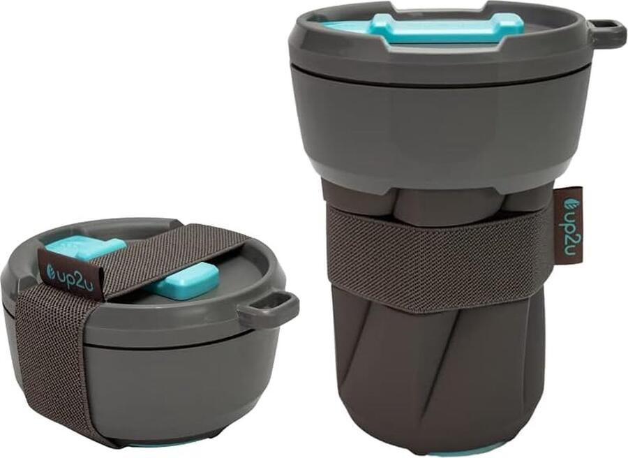 Opvouwbare koffie-to-go beker in verschillende kleuren klimaatneutraal Made in Germany reisbeker herbruikbare beker voor onderweg 100% recyclebaar 100% BPA-vrij koffiebeker 350ml