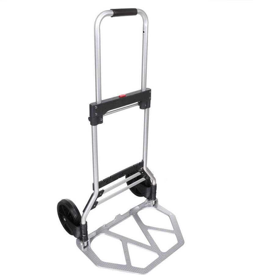 Opvouwbare kruiwagen 42 x 28 x 97 cm draagbaar transportwagen max. 100 kg automatisch vouwen & uittrekbare handgreep hand truck