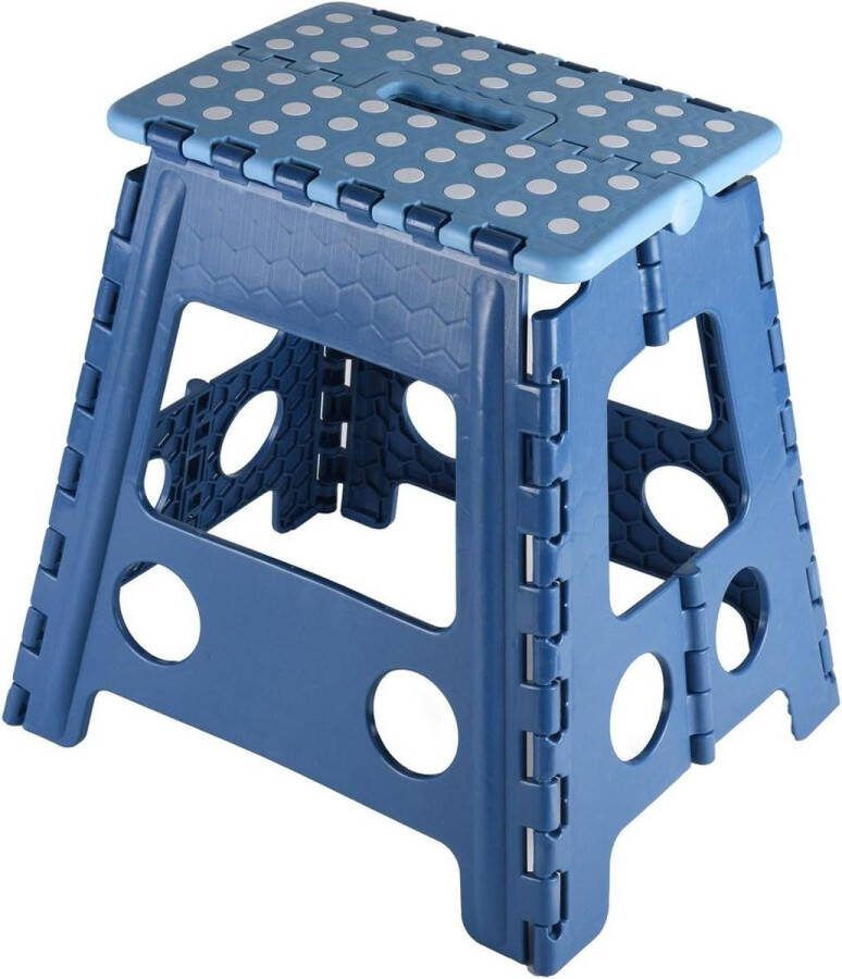 Opvouwbare kruk 31 x 22 x 39 cm kunststof blauw Kesper 705182 comfortabel zitten