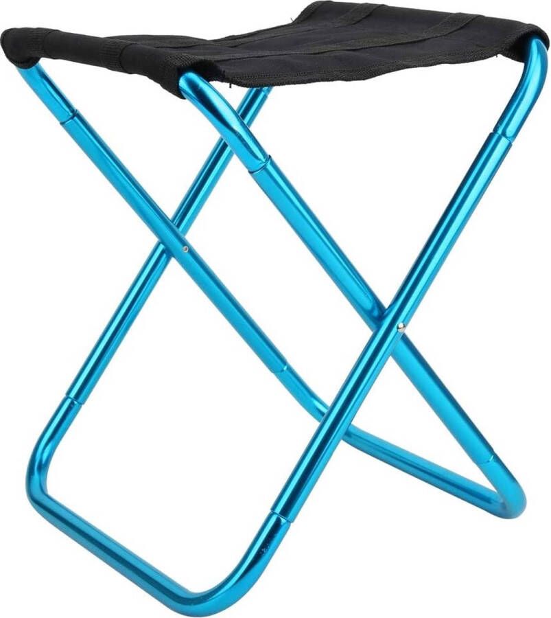 Opvouwbare kruk stabiele en stevige draagbare klapstoel met blauwe kleur voor vissen picknick barbecue kamperen en wandelen voor het gezin